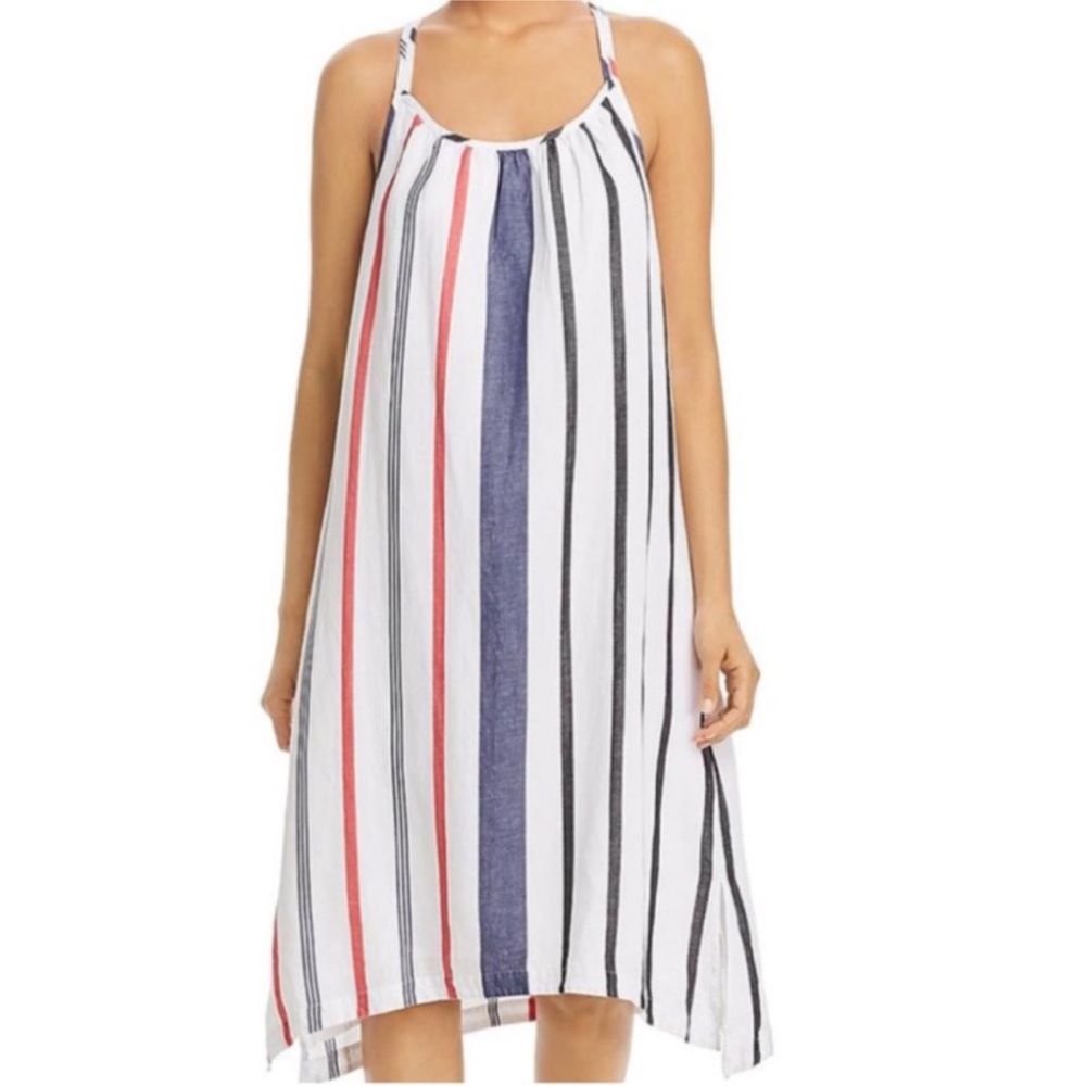 Tommy Bahama Amalia Stripe Midi Linen Blend Sundress